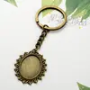 Llavero Pegatina Conmemorativa 25*18mm Piedra del Tiempo Llavero DIY Personalizado Creativo Borde S Fondo Aleación Colgante