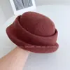 Gorro de Punto Suave Retro Estilo Francés para Mujer Otoño Invierno Cálido Sombrero de Pescador Sombrero Cubo Japonés de Borde Enrollado Sombrero Cubo con Parte Superior Hundida Moderno