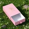 Caja de Embalaje Lista Cartón Blanco Caja de Regalo Impresión Rosa Regalo Festivo Joyería Souvenir Caja de Lote Pequeño