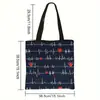 Serie de Atención Médica Transfronteriza Bolsa de Poliéster Bolso de Mano Ins Bolso de Hombro de Alta Gama Impreso Gran Capacidad Portátil Compras