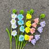 Campanillas de Viento Twist Stick Acabado Blanco Materiales de Flores Hechas a Mano Materiales Individuales Decorativos para Florería Materiales de Pulpo Flores Artificiales