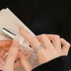 Anillo Abierto de Diamantes con Flor Hueca Dulce Moda Personalidad Nicho de Alta Gama Anillo Simple Ajustable
