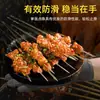Luvas de Churrasco Fanghua, Isolantes de Calor, Anti-Escaldamento, Cozinha Anti-respingos de Óleo, Assadeiras, Luvas Leves de Cinco Dedos Especiais para Mestre de Assar
