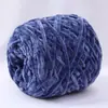 Bola de lana de terciopelo dorado, chenilla, hecha a mano, bufanda tejida, hilo grueso, material de oso violento, bolsa, zapatillas de ganchillo