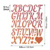 Pegatinas de Letras Arena Dorada de 2 pulgadas Brillantes Multicolor Regalos para Fiestas Navideñas de Graduación Arreglo de Boda DIY Pegatinas de Letras