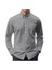 Camisa Oxford de manga larga para hombre, informal, de color liso, de primavera y otoño, de comercio exterior transfronterizo, disponible en tallas grandes.
