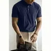 Camisa Polo Masculina de Seda Gelada Prensada Sem Costura de Alta Qualidade Manga Curta Leve Business Casual Gola Lapela Camiseta Masculina