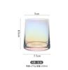 Vaso de whisky de vidrio colorido de estilo japonés, taza de agua, taza de té, leche, té, bebida, taza de jugo, taza de cristal