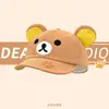 Gorra de Béisbol con Visera Plegable de Oso de Dibujos Animados Linda Estilo Japonés para Mujer, Nuevo Modelo Primavera/Verano 2026, Gorra de Béisbol Dulce y Fresca para Salidas Estudiantiles