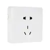 Tipo 86 Elegante Branco Montado na Superfície Tomada de Interruptor 1 Cinco Furos Interruptor de Controle Duplo Painel de Energia de Parede com Fio Exposto Link Único Controle Duplo
