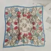 Pañuelo cuadrado estampado de leopardo bufanda coreana femenina de seda versátil pañuelo para el pelo bufanda retro flor de anacardo pañuelo cuadrado pequeño venta al por mayor