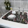 Tapete de Encimera Retro Transfronterizo de Tierra de Diatomeas Encimera de Cocina Absorbente Drenante Tapete Lavabo Salpicaduras Tapete Lavable Aislamiento Térmico