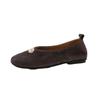 Zapatos Planos Retro de Piel de Vaca con Boca Baja para Mujer, Nuevo Estilo Primavera 2026, Mocasines Planos sin Cordones, Zapatos de Ballet de Punta Redonda