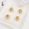 Miçangas Esmaltadas Cloisonné Tendência Nacional, Miçangas Espaçadoras Azul Queimado com Gotejamento de Óleo, Miçangas para Pulseiras DIY, Miçangas Soltas, Acessórios de Joias