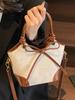 2025 Nuevo Diseño de Estilo Coreano Sentido del Color en Contraste Bolso de Cubo Portátil Casual para Mujer Estilo Commuter Sensación de Alta Gama Bolso Bandolera