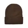 Gorro Básico Negro de Punto para Hombres y Mujeres, Gorro de Lana Fluorescente de Invierno, Gorro de Punto Liso Acrílico, En Stock
