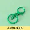 10 piezas de barniz para hornear cierre de langosta redondo juego de tres piezas de llavero colgante Anillo de llavero giro de 8 palabras accesorios de material para colgante de joyería diy