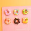 Juguete de Comida Miniatura Simulada Donut Accesorios de Resina Pegamento de Crema DIY Pasador Imán para Refrigerador Adornos Decorativos
