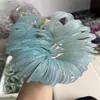 Pulsera de ágata calcedonia de selección en vivo al por mayor, media paisaje, verde agua de lago, 6m, pulsera de belleza con cascabeles, joyería de pulsera