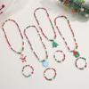 Colgante decorativo navideño pulsera de dibujos animados collar traje cuentas de arroz de vidrio traje de collar con cuentas accesorios de joyería