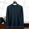 Suéter de Cachemira para Hombre Otoño e Invierno Cuello Medio Alto Manga Larga Jersey Capa Interior Tejido Capa Base Lujo Ligero Casual de Negocios
