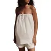 Conjunto de Top Tubo + Shorts Transfronteiriço Estilo Europeu e Americano Novo para Primavera/Verão 2026 Conjunto de Top Plissado Ombro a Ombro e Shorts