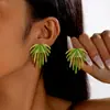 Joyería de Estilo Europeo y Americano, Pendientes de Girasol de Rafia Hechos a Mano, Pendientes Grandes Exagerados de Flor, Joyería de Estilo Festivo al por Mayor
