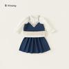 Youbao Huzhou Zhili Ropa Infantil Traje para Niñas Primavera y Otoño 2026 Chaleco de Mezclilla Infantil Conjunto Casual de Tres Piezas para Niñas Pequeñas