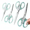 Tijeras Transparentes Esmeriladas Hechas a Mano Frescas y Simples para Uso Estudiantil Tijeras de Arte Seguras Portátiles para Bricolaje Tijeras Pequeñas de Acero Inoxidable