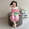 Conjunto de Chaleco para Niñas Verano 2026 Nuevo Elegante Sin Mangas Pantalones Conjunto de Dos Piezas para Niñas Pequeñas y Niños Pequeños