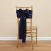 Suprimentos para Casamento: Fitas de Cetim Seladas nas Bordas, Flores Decorativas Verdes e Roxas para Encosto de Cadeira, Capas Elásticas para Cadeira, Laços