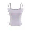 Camisole Curta Sexy Estilo Puro Desejo 2026 Verão Novo Simples Cor Sólida Slim Fit Top Base para Mulheres