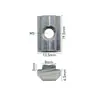 Accesorios para perfiles de aluminio tuerca deslizante tipo escalón tipo T estándar nacional estándar europeo 20/30/40/45 acero al carbono galvanizado