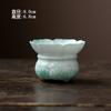 Cuenco de cerámica con juncos pintados a mano y color bajo cubierta, tetera, accesorios para la ceremonia del té, taza de degustación de té, tetera, juego de té de kung fu para el hogar