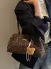 Bolso de Mujer de Gran Capacidad Más Vendido Bolso Tote Nuevo Estampado de Leopardo Retro Casual para el Trabajo Bolso de Hombro Bolso Sencillo de Axila