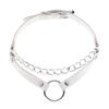 Oye E-Commerce Transfronterizo Suministro Europeo y Americano Original Nuevo Punk Cadena a Juego Anillo con Forma de O de Doble Línea Collar de Piel Sintética