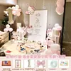 Montaje de Decoración de Cumpleaños de Hello Kitty para Escena de un Año, Tablero Kt para Atmósfera de Fiesta de Primer Cumpleaños del Bebé, y Artículos para la Ceremonia del Primer Cumpleaños