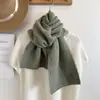 Bufanda de punto suave estilo coreano para mujer, otoño e invierno, simple y versátil, calentador de cuello, adecuada para estudiantes y parejas, chal de color liso, moderno