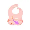 Babero de silicona para bebés, diseño de animal, impermeable, babero de alimentación 3D para niños, babero para babas de niños