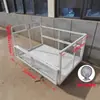 Carrinho de Rodízio para Material Carrinho de Mão de Ferro para Jardim de Infância Carrinho com Tampa de Chapa de Ferro Carrinho de Carga Carrinho Pequeno com Guarda-corpo