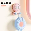 Gancho de Doble Cabeza para Hogar Baño sin Perforaciones Removible Colgador de Almacenamiento para Toallas Peines Ligas de Pelo Gancho Adhesivo de Ventosa de Colores