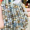 Pulsera de cuentas sueltas de calcita azul natural, suministro directo de fábrica, cuentas redondas semiacabadas, accesorios de joyería hechos a mano, venta al por mayor