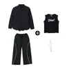 Ropa Infantil Trendy para Street Dance para Niños y Niñas Moda Hip-Hop Marca Ropa para Performance de Batería Otoño Holgada Ropa de Práctica
