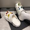 Zapatos de Cueva de Suela Gruesa para Mujer Verano para Exterior 2025 Nuevas Sandalias de Playa Antideslizantes Tacón Aumentado Pantuflas de Eva