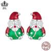 Brincos Avle Série de Natal de Inverno S925 Papai Noel Alce Brincos Joias para Mulheres Atacado