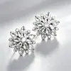 Brincos de Prata 925 Esterlina, Brincos Elegantes de Flor com Zircônia, Joias Coreanas de Prata Esterlina, Joias Exageradas Femininas, Brincos Versáteis