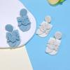 Produto Heng Geometry Novos Brincos Personalizados Cerâmica Macia 2023 Brincos Femininos Flor Em Relevo Brincos Estéreo Atacado