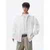 Chaqueta camisa blanca holgada para hombre para primavera y verano, estilo chino nuevo, con caída, elegante y guapa, adecuada para compromisos, sin planchar