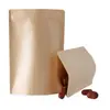 Nuevas bolsas auto-sellantes de papel kraft blanco para snacks y frutas secas, bolsas de papel para almacenamiento de alimentos sin ventanas, bolsas de papel kraft amarillo