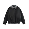 North Boundary Ropa para Hombre Estilo Americano Marca de Tendencia Otoño 2025 Nuevo Chaqueta de Retazos a Cuadros Falsa de Dos Piezas Chaqueta Moderna para Hombre